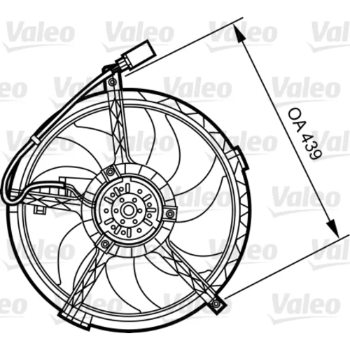 Ventilátor chladenia motora VALEO 696379