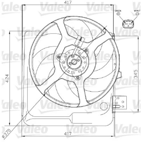 Ventilátor chladenia motora VALEO 698313
