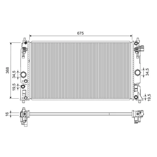 Chladič motora VALEO 701316