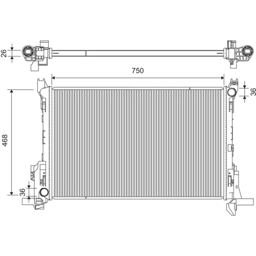 Chladič motora VALEO 701356