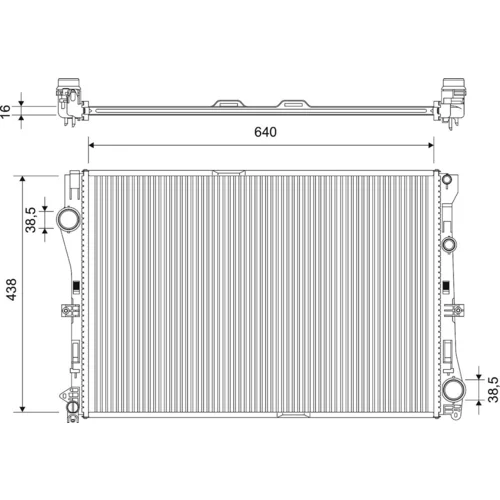 Chladič motora VALEO 701776