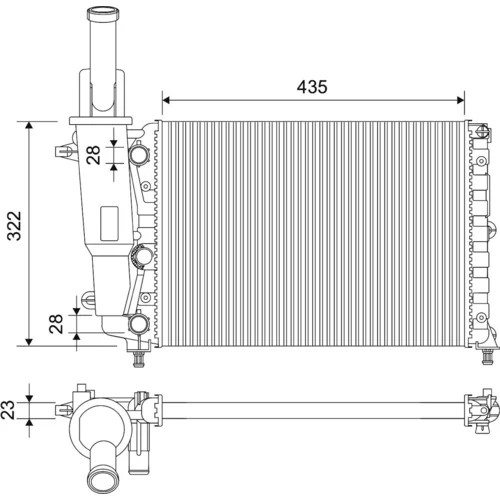 Chladič motora VALEO 701787