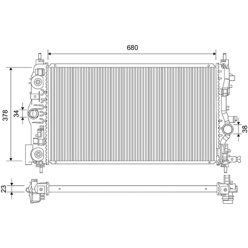 Chladič motora VALEO 701899