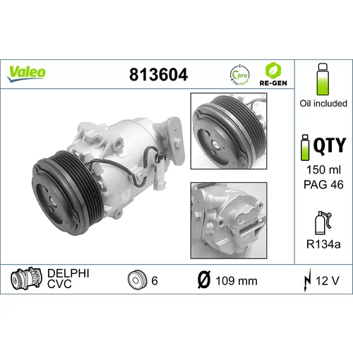 Kompresor klimatizácie 813604 /VALEO/