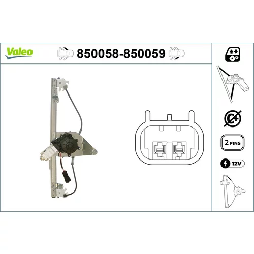 Mechanizmus zdvíhania okna 850058 /VALEO/