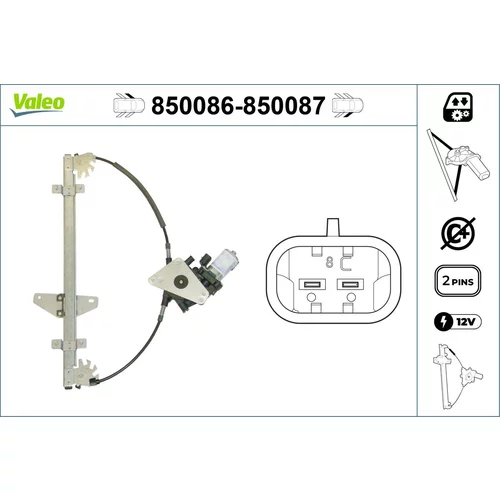 Mechanizmus zdvíhania okna VALEO 850086