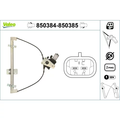 Mechanizmus zdvíhania okna VALEO 850384