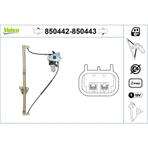 Mechanizmus zdvíhania okna VALEO 850442