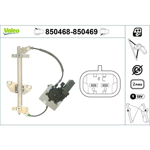 Mechanizmus zdvíhania okna VALEO 850468