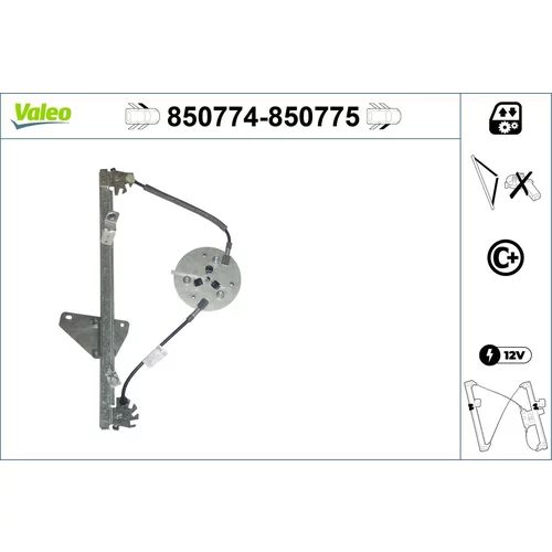 Mechanizmus zdvíhania okna VALEO 850774