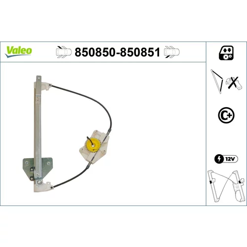 Mechanizmus zdvíhania okna VALEO 850850