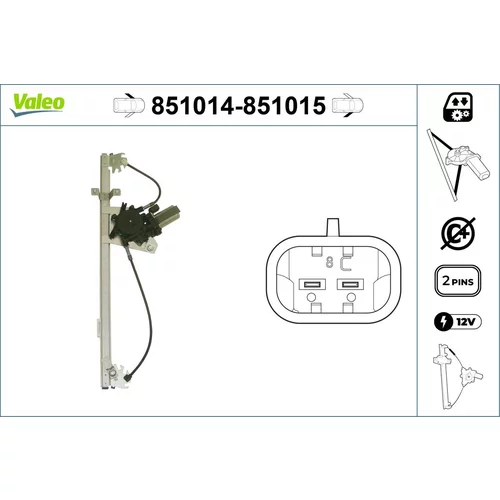 Mechanizmus zdvíhania okna VALEO 851014