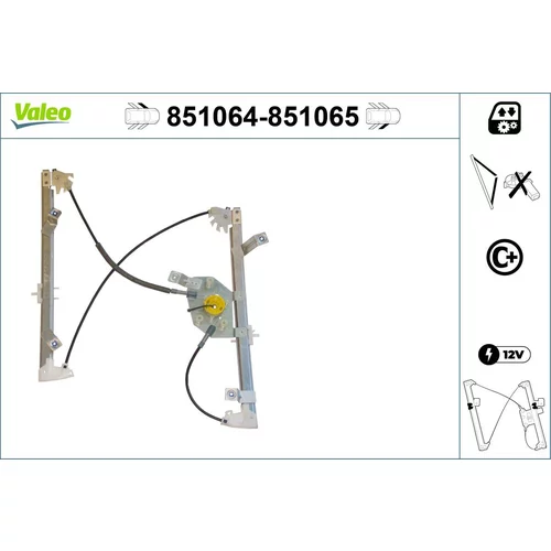 Mechanizmus zdvíhania okna VALEO 851064