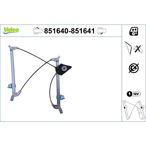 Mechanizmus zdvíhania okna VALEO 851640
