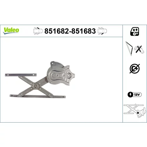 Mechanizmus zdvíhania okna VALEO 851682