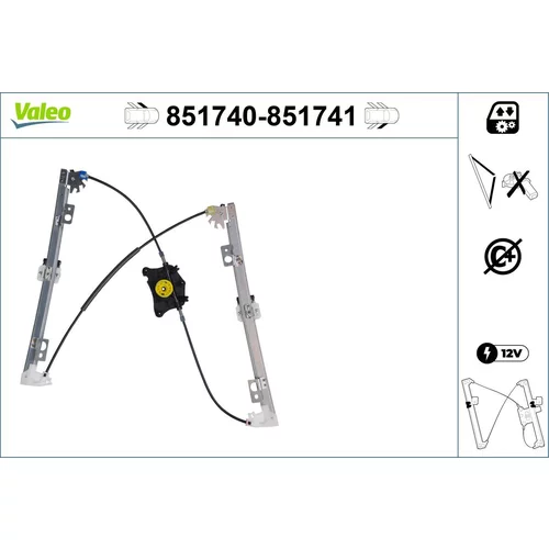 Mechanizmus zdvíhania okna VALEO 851740