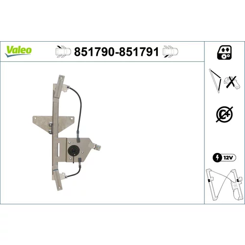Mechanizmus zdvíhania okna VALEO 851790