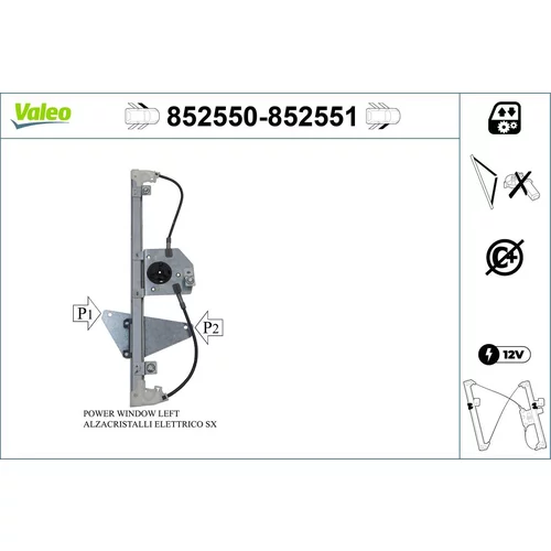 Mechanizmus zdvíhania okna VALEO 852550
