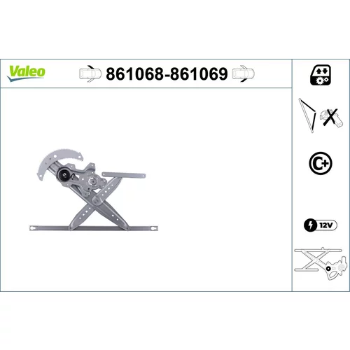 Mechanizmus zdvíhania okna VALEO 861068
