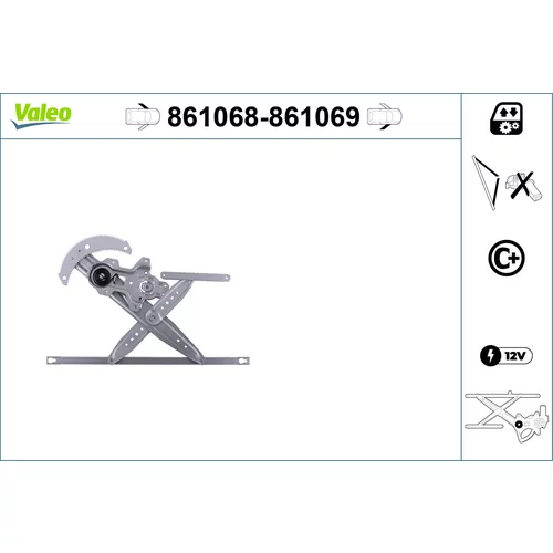 Mechanizmus zdvíhania okna VALEO 861069