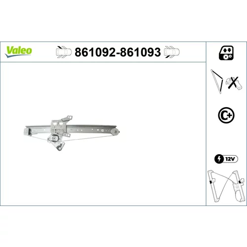 Mechanizmus zdvíhania okna VALEO 861092
