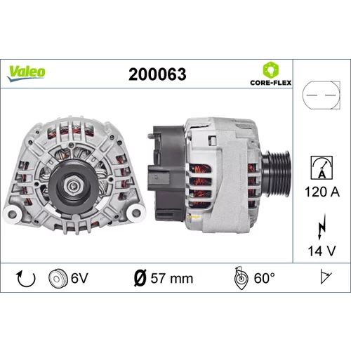 Alternátor VALEO 200063