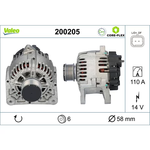 Alternátor VALEO 200205