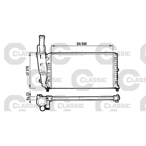 Chladič motora VALEO 231562