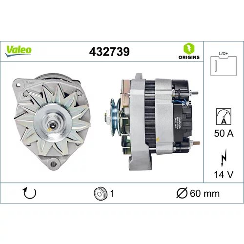 Alternátor VALEO 432739