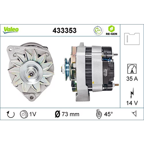 Alternátor VALEO 433353