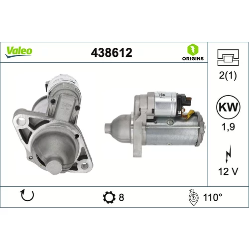Štartér VALEO 438612