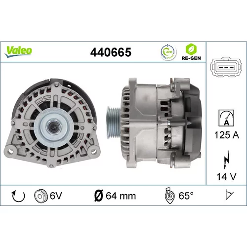 Alternátor 440665 /VALEO/