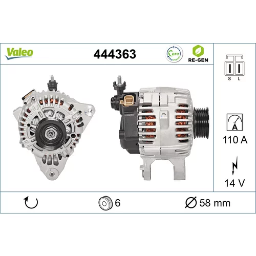 Alternátor VALEO 444363