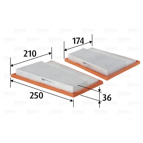 Vzduchový filter 585430 /VALEO/