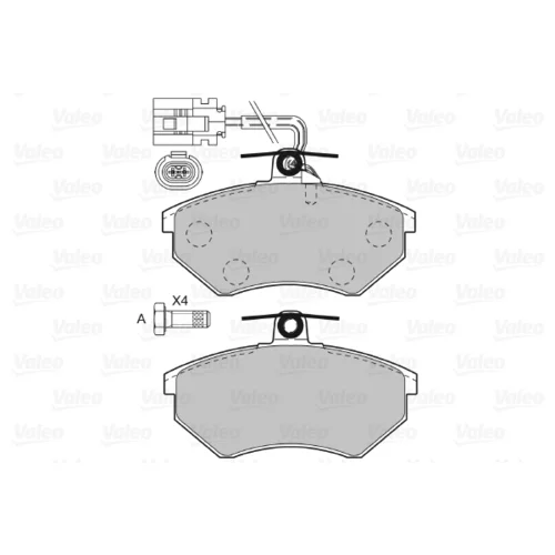 Sada brzdových platničiek kotúčovej brzdy 598484 /VALEO/ - obr. 1