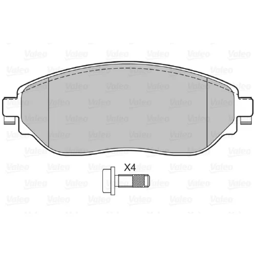 Sada brzdových platničiek kotúčovej brzdy 601485 /VALEO/ - obr. 1