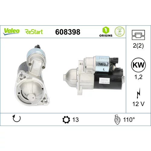 Štartér VALEO 608398