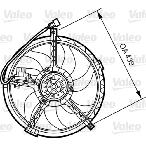 Ventilátor chladenia motora 696378 /VALEO/