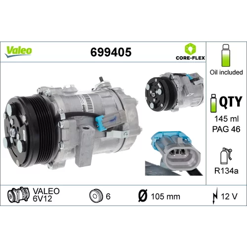 Kompresor klimatizácie VALEO 699405