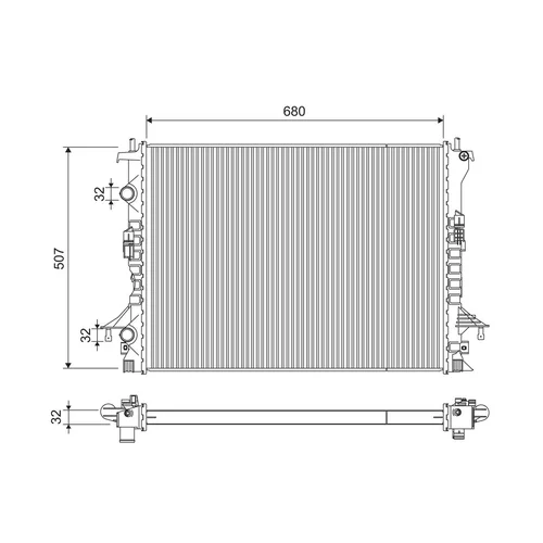 Chladič motora VALEO 701240