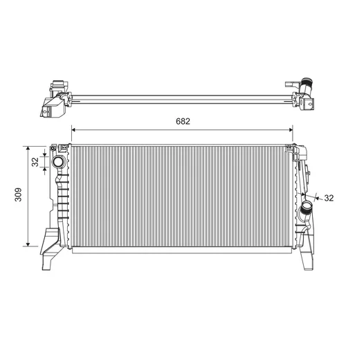 Chladič motora VALEO 701422