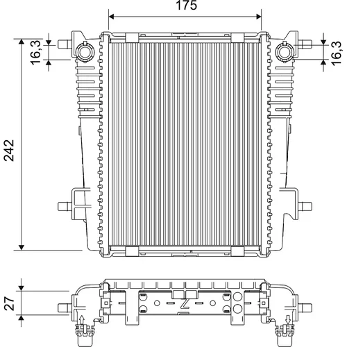 Chladič motora 701520 /VALEO/