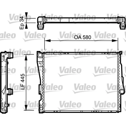Chladič motora VALEO 734276