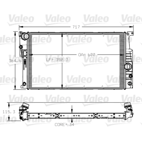 Chladič motora VALEO 735623