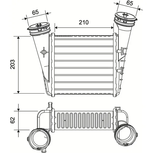 Chladič plniaceho vzduchu VALEO 822982