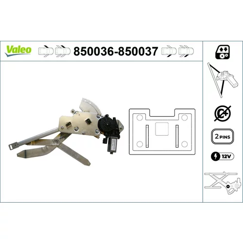Mechanizmus zdvíhania okna VALEO 850036