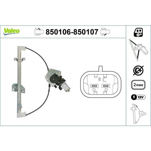 Mechanizmus zdvíhania okna VALEO 850106