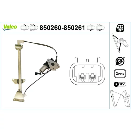Mechanizmus zdvíhania okna VALEO 850260