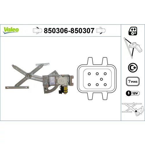 Mechanizmus zdvíhania okna VALEO 850306