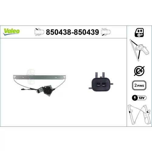 Mechanizmus zdvíhania okna VALEO 850438